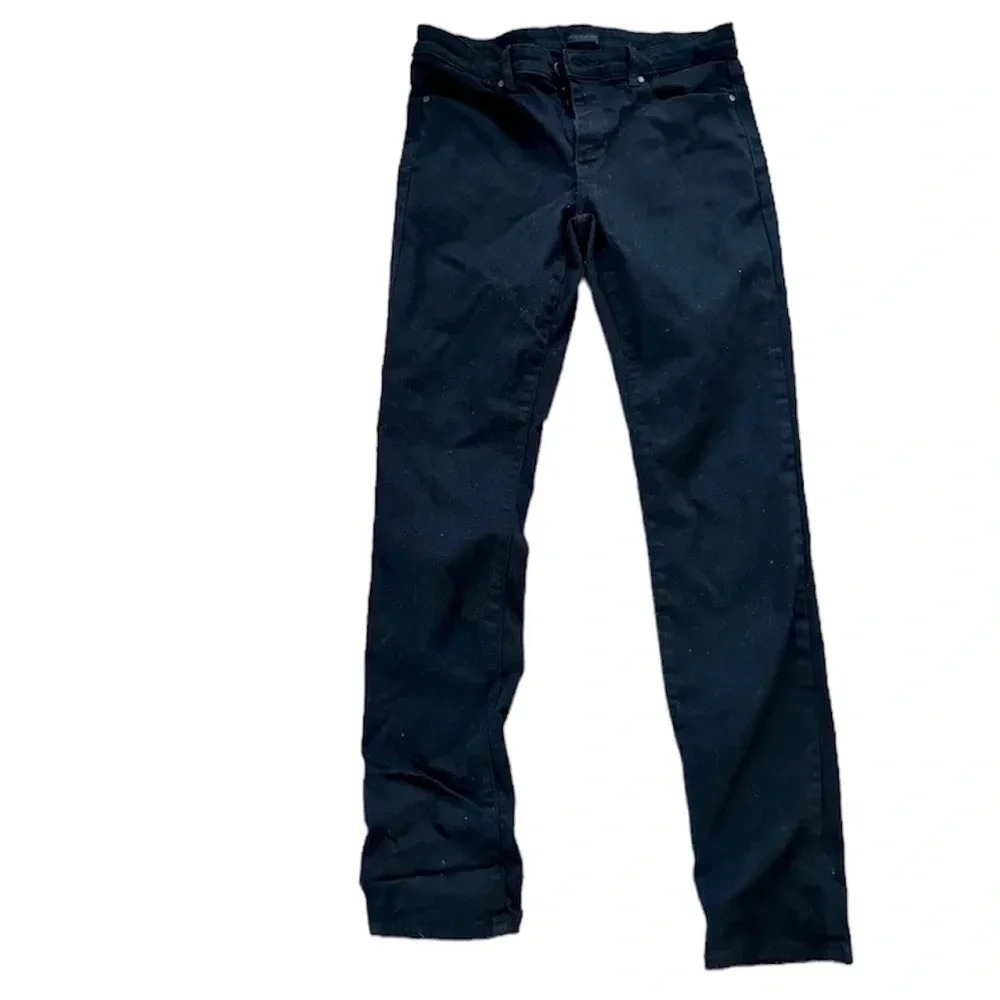 UNIQLO Jeans Men's Straight Skinny Leg Black Denim Size 26x30 GUC